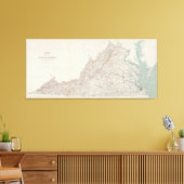 バージニア州の地形図(1928) キャンバスプリント (インサイチュ (リビング))