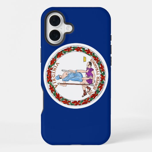 バージニア州の州旗 iPhoneケース (裏面)