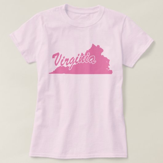 バージニア州の形Tシャツ Tシャツ (デザイン正面)
