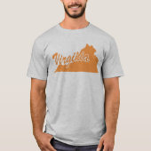 バージニア州の形Tシャツ Tシャツ (正面)
