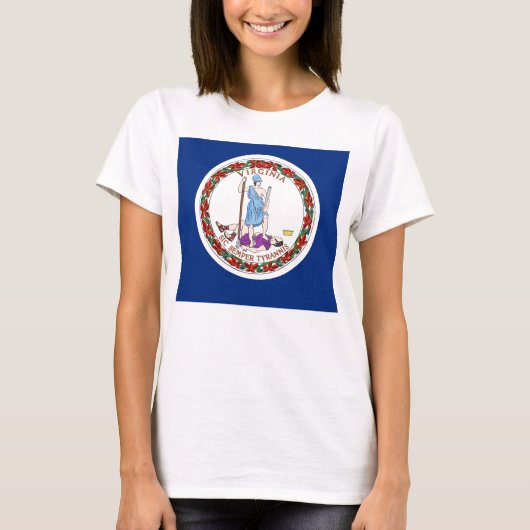 バージニア州の旗の女性用Tシャツ Tシャツ (正面)