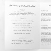 バージニア州の結婚式の歓迎状と旅程 三つ折りプログラム (内部最初)