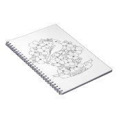 バージニア州の鳥と花の着色ページ ノートブック (右側)