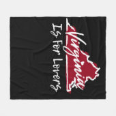 バージニア州は恋人向きだ フリースブランケット (正面(横))