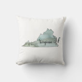 バージニア州イラストレーション クッション (正面)