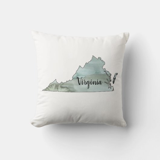 バージニア州イラストレーション クッション (正面)