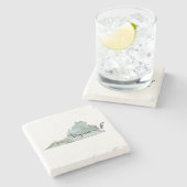 バージニア州イラストレーション ストーンコースター (横)