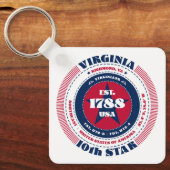 バージニア州キーチェーン キーホルダー (正面)
