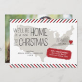 バージニア州クリスマスムービングアナウンスメントホリデー シーズンカード (正面/裏面)