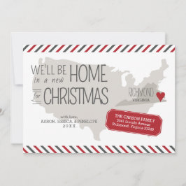 バージニア州クリスマスムービングアナウンスメントホリデー シーズンカード
