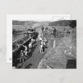 バージニア州クリフトンでのアメリカ南北戦争時の鉄道、1863年 ポストカード (正面/裏面)