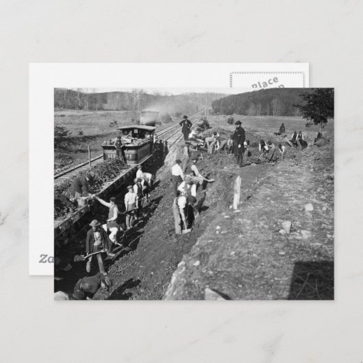 バージニア州クリフトンでのアメリカ南北戦争時の鉄道、1863年 ポストカード