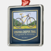 バージニア州クリーパートレイル(bike2) メタルオーナメント (左)