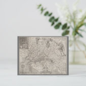 バージニア州コロニーアンティークマップ(Capt. John Smith) ポストカード (スタンド正面)