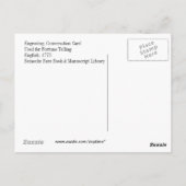 バージニア州コロニーアンティークマップ(Capt. John Smith) ポストカード (裏面)