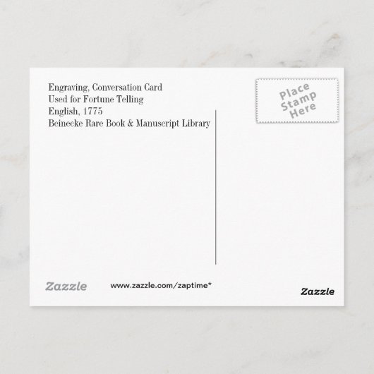 バージニア州コロニーアンティークマップ(Capt. John Smith) ポストカード (裏面)