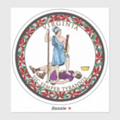 バージニア州シール、バージニア州旗 シール (シート)