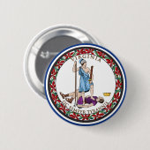 バージニア州シール、バージニア州旗 缶バッジ (正面&裏面)