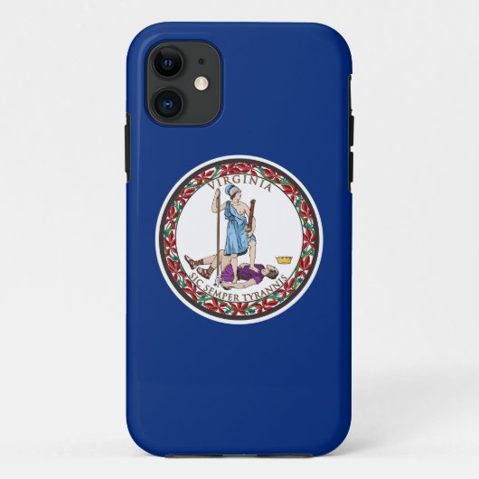 バージニア州シール、バージニア州旗 Case-Mate iPhoneケース (裏面)