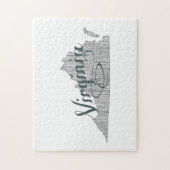 バージニア州タイポグラフィ ジグソーパズル (縦)