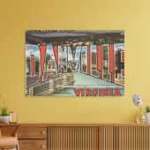 バージニア州ダルビル – ラージ・レター・シーン キャンバスプリント (インサイチュ (リビング))