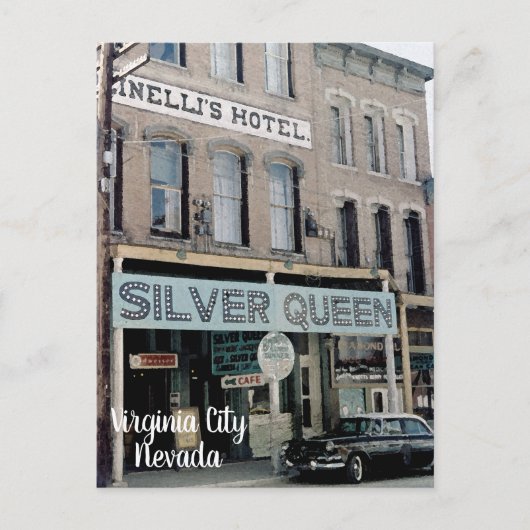 バージニア州ネバダ1950年のシルバークイーンポストカード ポストカード (正面)
