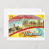 バージニア州ハリスオンバーグからのヴィンテージの挨拶 ポストカード (正面/裏面)