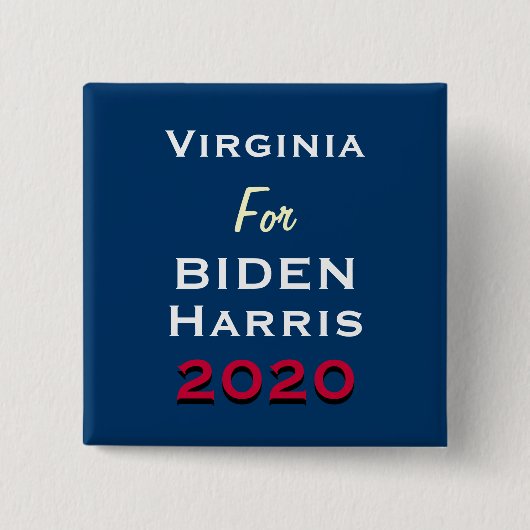 バージニア州バイデン氏HARRIS 2020キャンペーンボタン 缶バッジ (正面)