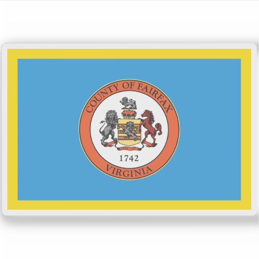 バージニア州フェアファクス州旗 シール (正面)