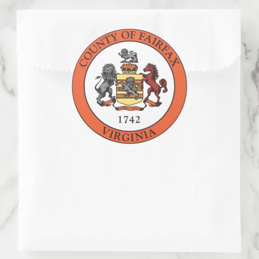バージニア州フェアファックス郡の封印 ラウンドシール (バッグ)