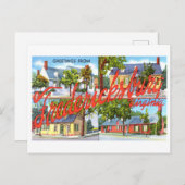 バージニア州フレデリックスバーグからのヴィンテージ挨拶 ポストカード (正面/裏面)