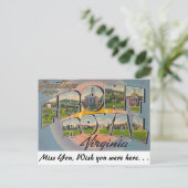 バージニア州フロントロイヤルよりごあいさつ ポストカード (スタンド正面)