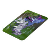 バージニア州ブルーベルズワイルドフラワー – 日付を保存 マグネット (左側)