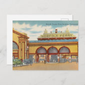 バージニア州ポーツマス、ノーフォーク郡フェリー ポストカード (正面/裏面)