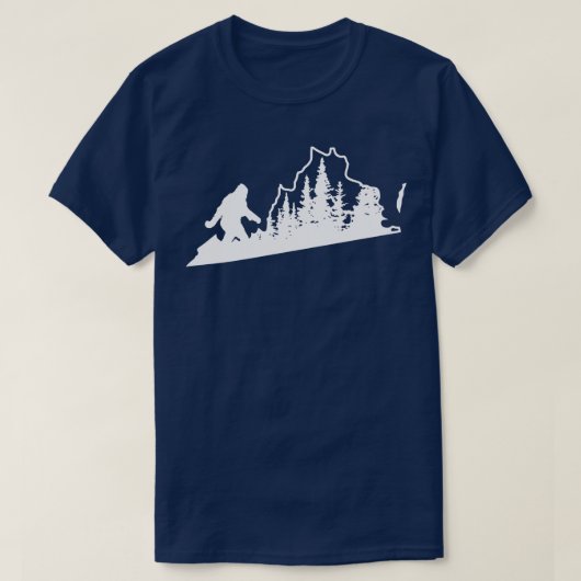 バージニア州マップギフト Tシャツ (デザイン正面)