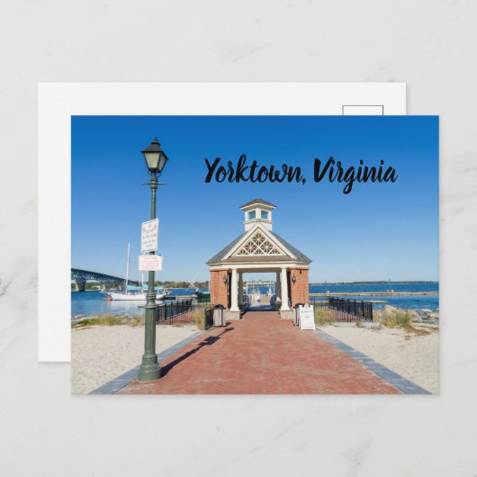 バージニア州ヨークタウンバージニアのリバーウォーク ポストカード (正面/裏面)