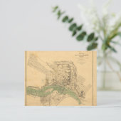 バージニア州リッチモンドの町の地図（1858年～1864年） ポストカード (スタンド正面)