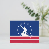 バージニア州リッチモンド国旗 ポストカード (スタンド正面)