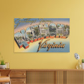 バージニア州リッチモンド – ラージレターのシーン4 キャンバスプリント (インサイチュ (リビング))