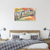 バージニア州リッチモンド – Large Letter Scenes キャンバスプリント (インサイチュ (寝室))