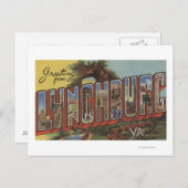 バージニア州リンチバーグ – ラージレターシーン ポストカード (正面/裏面)