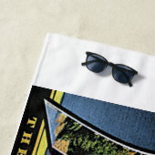 バージニア州レトログリーティカラフルングアートUSA ビーチタオル (インサイチュ)