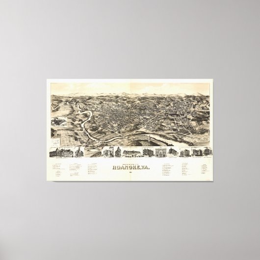 バージニア州ローノケ(1891) キャンバスプリント (正面)