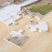 バージニア州ヴィンテージ旅行ポスター ジグソーパズル (側面)