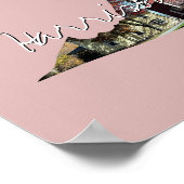 バージニア州写真の挿入と町の名前 ポスター (角)