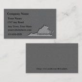 バージニア州名刺の石の外観 名刺 (正面/裏面)