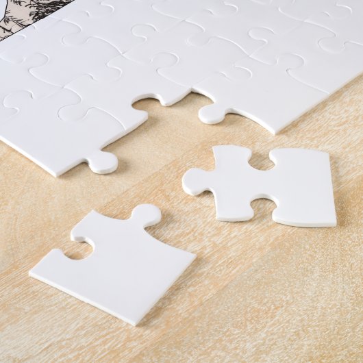 バージニア州型ヴァージニアヴィンテージ写真の地図 ジグソーパズル (側面)