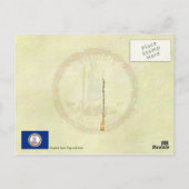 バージニア州旗とシール ポストカード (裏面)