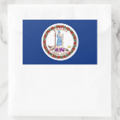 バージニア州旗の付いた四角形シール 長方形シール (バッグ)