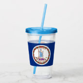 バージニア州旗を持つアクリルタンブラー アクリルタンブラー (裏面)